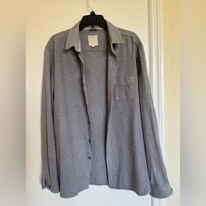 Life After Denim Men's Gray Flannel Shirt, XL 🦋